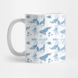 Marine Animals - Blue Mug